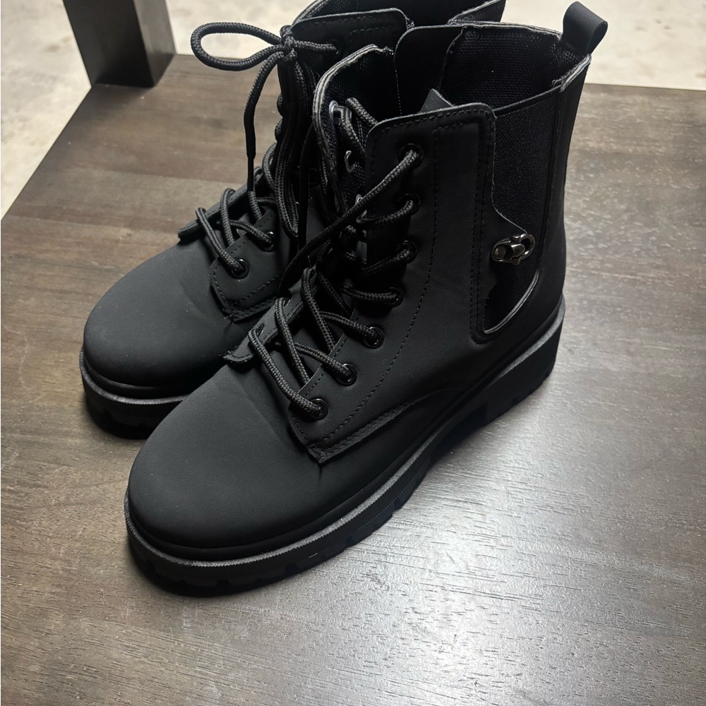 Black Lace Up Boots